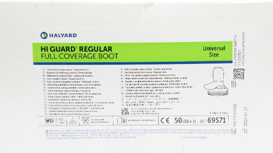 Halyard 69571 Hi Guard Regular Full Coverage Boot, Universal Size  - Box of 50